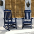 thumbnail image 1 of Outdoor Rocking Chair Set of 2, HDPE Plastic Porch Rocker, Navy Blue, 1 of 6
