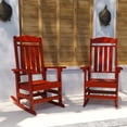 thumbnail image 1 of Outdoor Rocking Chair Set of 2, HDPE Plastic Porch Rocker, Red, 1 of 6