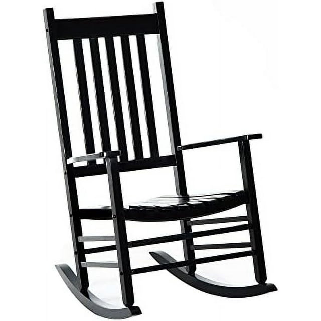 Outdoor Rocking Chair Wooden Rocking Patio Chairs with Rustic High Back