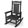 thumbnail image 1 of Outdoor Rocking Chairs, HDPE All-Weather Patio Rocking Chairs High Back Porch Rocker for Adult, Black, 1 of 8