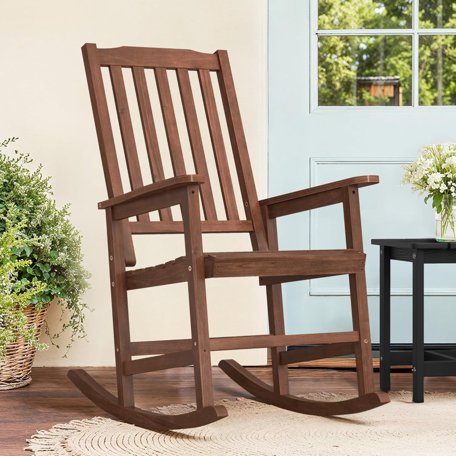 Outdoor Rocking Chairs, Rocking Chair Outdoor All Weather Wooden ...