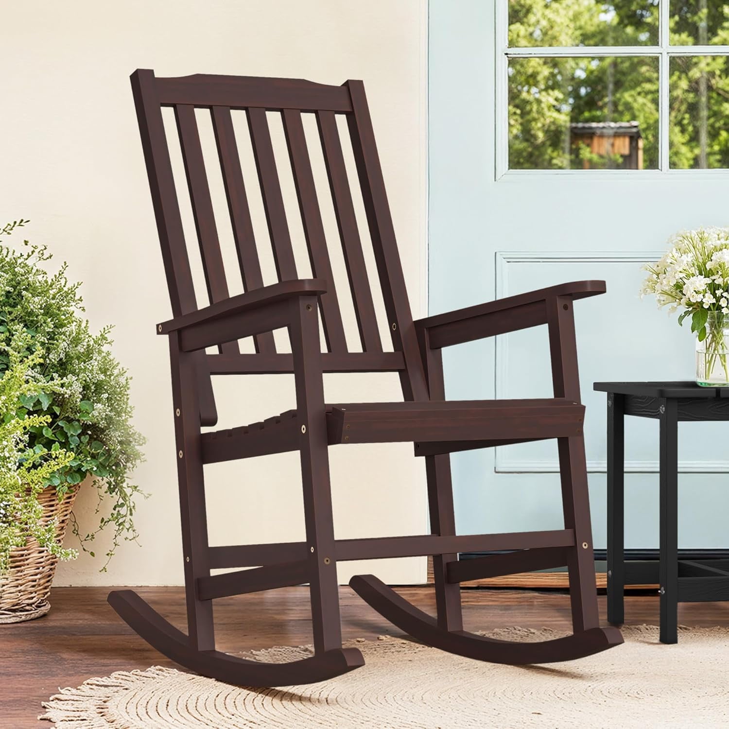 Outdoor Rocking Chairs, Rocking Chair Outdoor All Weather Wooden ...