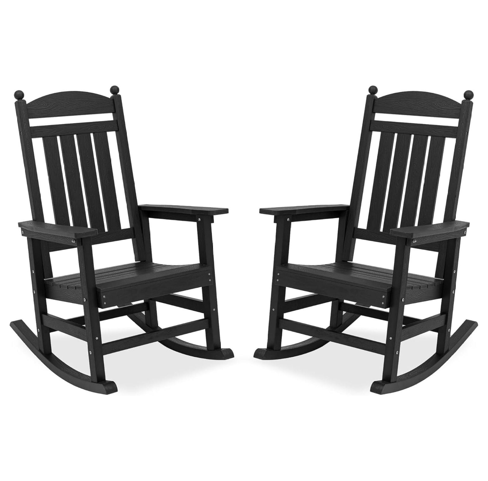 Outdoor Rocking Chairs Set of 2, All Weather Resistant Porch Rocker ...