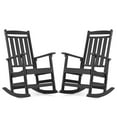 Outdoor Rocking Chairs Set of 2,All Weather Resistant Poly Lumber