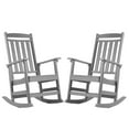 Outdoor Rocking Chairs Set of 2,All Weather Resistant Poly Lumber