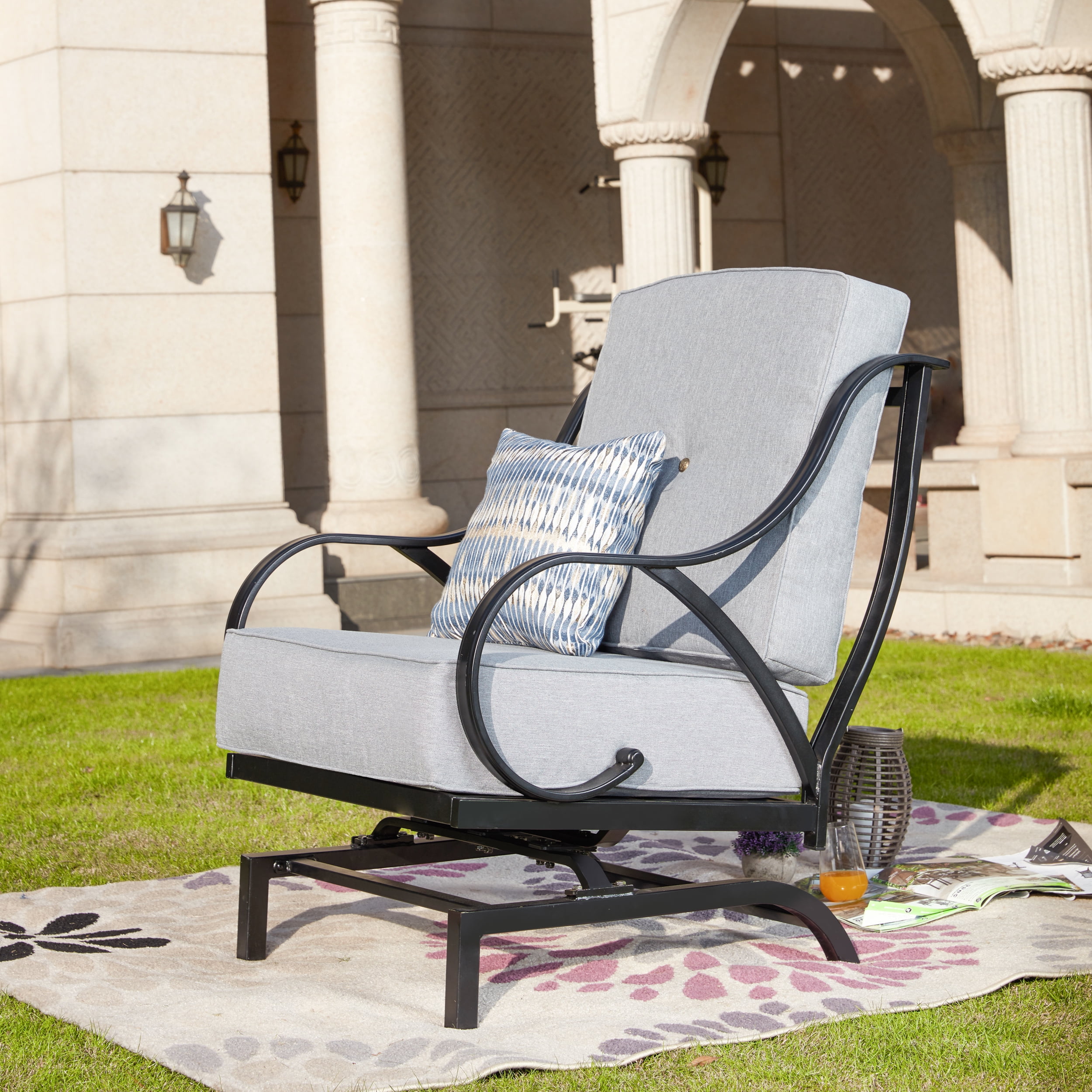 Every Season Outdoor Rocking Motion Chair with Natural Finish - Walmart.com