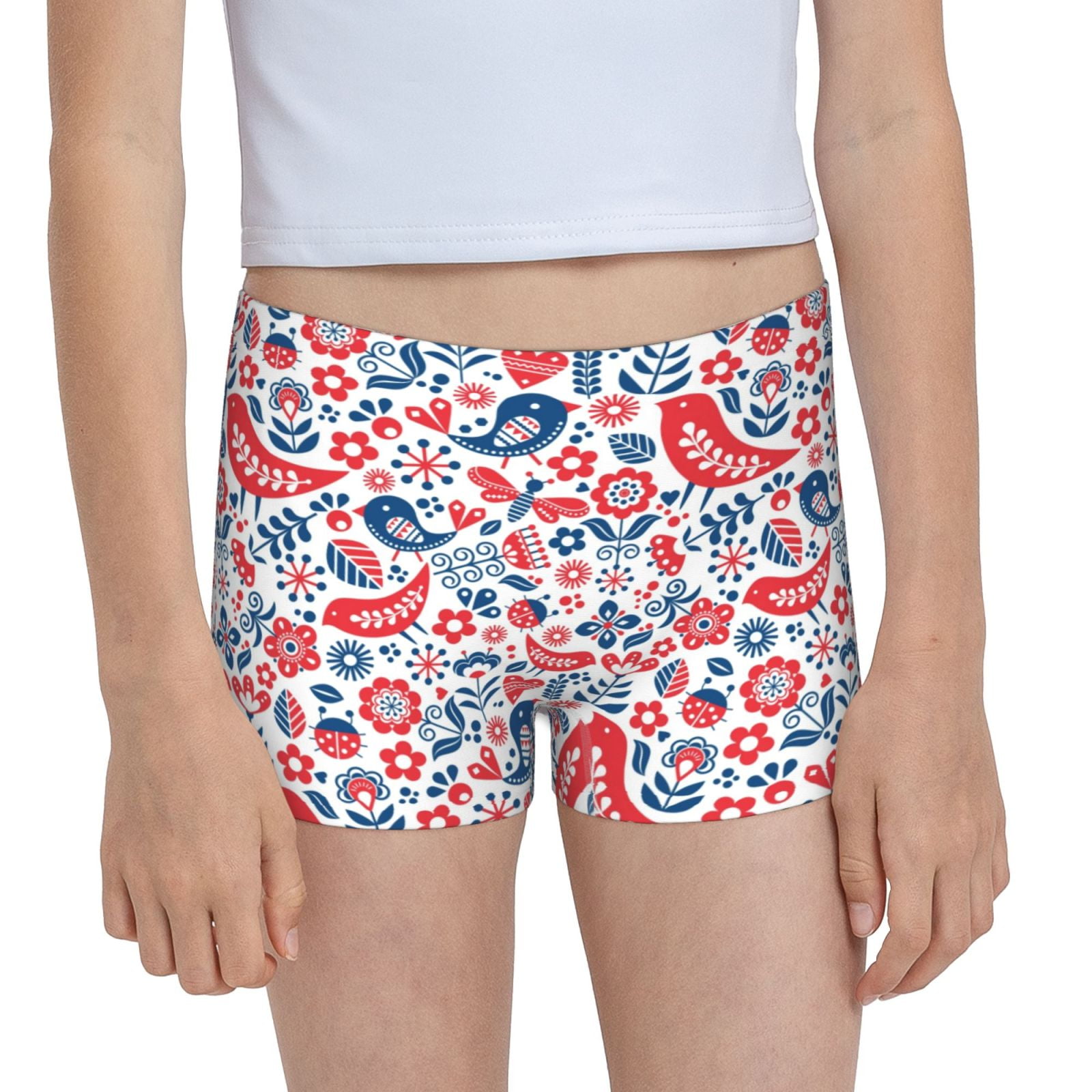 Easygdp Birds Flowers Girls Hipster Cotton Underwear Little Girls