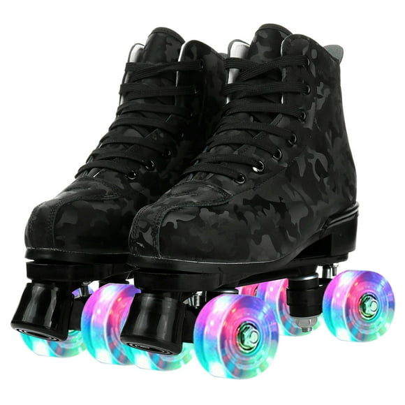 LuoLuo Outdoor Roller Skates Women Adult with Light up Wheels Quad Skating for Men Youth Boys Girls