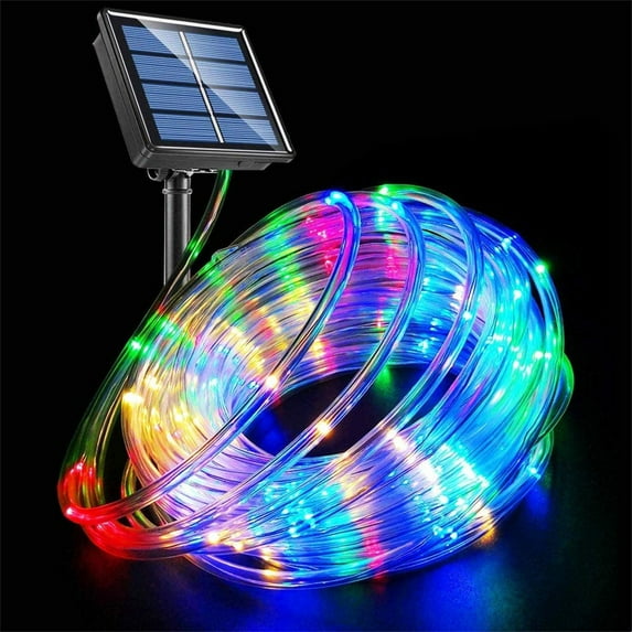 Outdoor Rope Lights Solar Powered Waterproof,Casewin 72Ft/22M 200 LEDs Color Changing LED Rope Lights, Solar Fairy Lights for Christmas Swimming Pool GardenTrampoline Deck DIY Decor