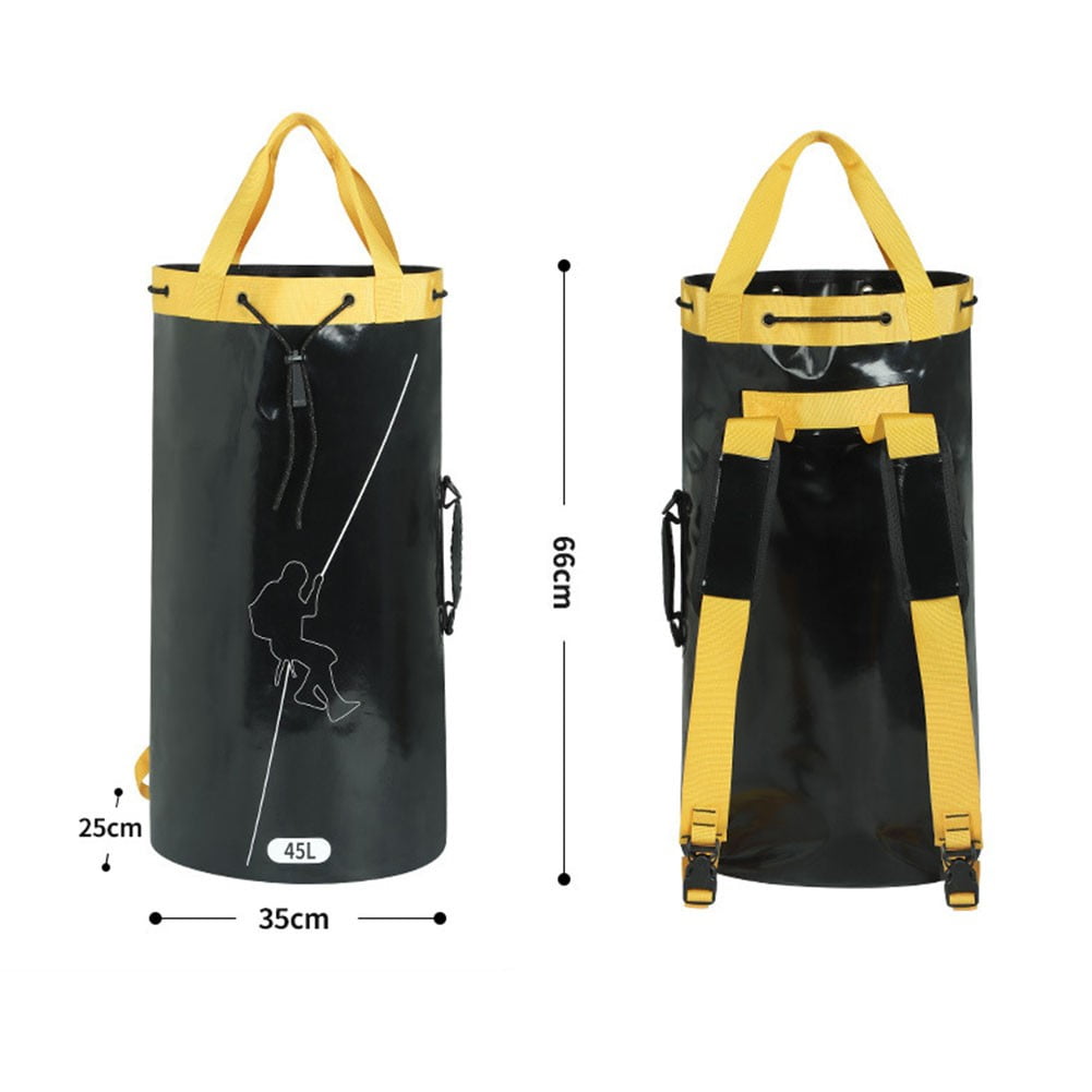 Outdoor Rope Storage Bag Hiking Climbing Caving Drainage Shoulder Tool