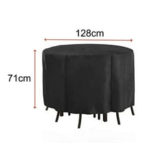 Outdoor Round Bar Height Table Cover With Secure 360 Degree Drawstring