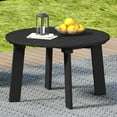 thumbnail image 1 of Outdoor Round Coffee Table, Adirondack Patio Coffee Table, Outdoor Large Side Table for Balcony Lawn (Black), 1 of 7