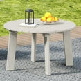 thumbnail image 1 of Outdoor Round Coffee Table, Adirondack Patio Coffee Table, Outdoor Large Side Table for Balcony Lawn (White), 1 of 6