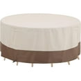 thumbnail image 1 of Outdoor Round Patio Furniture Covers Waterproof, Outside Table and Chair Covers (96" DIAx23 H) Beige Coffee, 1 of 5