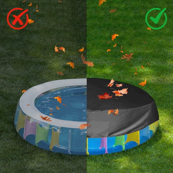 Outdoor Round Pool Cover Foldable Sun Rainproof Replacement Hot Tub Accessory For Above Ground Garden Summer Use