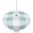 thumbnail image 1 of Outdoor Round Tablecloth with Umbrella Hole and Zipper, Aqua Plaid Waterproof Table Cover, Spring Summer Farmhouse Buffalo Checkered Washable Patio Tablecloths for Party/Garden/Picnic, 60 inch, 1 of 6