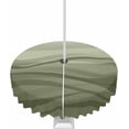 thumbnail image 1 of Outdoor Round Tablecloth with Umbrella Hole and Zipper, Sage Green Ombre Water Ripple Waterproof Table Cover Farmhouse Stripes Washable Patio Tablecloths for Party/Garden/Picnic, 60 inch, 1 of 5