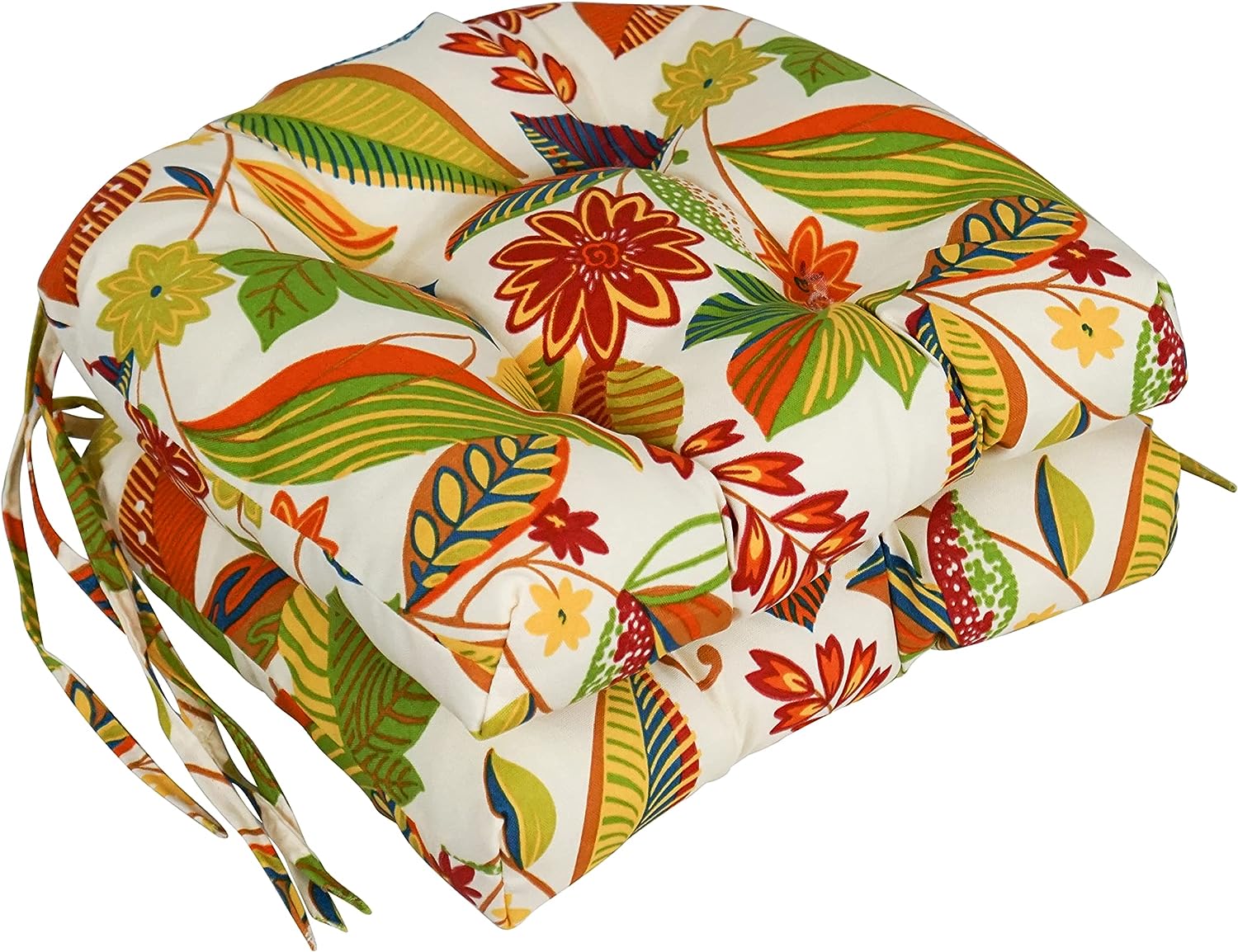 Outdoor Rounded Back Chair Cushion, 16" X 16", Skyworks Multicolor 2