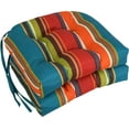 thumbnail image 1 of Outdoor Rounded Back Chair Cushion, 16" x 16", Westport Teal 2 Count, 1 of 2