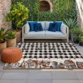 thumbnail image 1 of Outdoor Rug 3x5 ft Barn Star Farm Outdoor Large Area Rug Non Slip Rubber Black Buffalo Plaid Front Door Mat RV Rug Camping Carpet Patio Outdoor Rugs for Backyard Balcony Deck Porch Indoor, 1 of 9