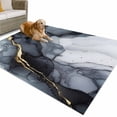 thumbnail image 1 of Outdoor Rug 3x5 ft Black Gold Marble Textured Waterproof Outdoor Patio Rug Mat Non Slip Outside Area Rugs Carpet for RV,Camping,Porch,Deck,Pool,Balconybackyard,Abstract Modern Art, 1 of 9