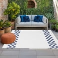 thumbnail image 1 of Outdoor Rug 3x5 ft Blue Check Plaid Outdoor Large Area Rug Non Slip Rubber Buffalo Farmhouse Style Pattern Front Door Mat RV Rug Carpet Patio Outdoor Rugs for Backyard Balcony Deck Porch Indoor, 1 of 9