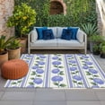 Outdoor Rug 3x5 ft Blue Hydrangea Flower Outdoor Large Area Rug Non ...
