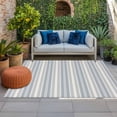 thumbnail image 1 of Outdoor Rug 3x5 ft Blue Stripes Outdoor Large Area Rug Non Slip Rubber White Lines Lines Front Door Mat RV Rug Camping Carpet Patio Outdoor Rugs for Backyard Balcony Deck Porch Indoor, 1 of 9