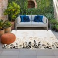 thumbnail image 1 of Outdoor Rug 3x5 ft Cream Herb Outdoor Large Area Rug Non Slip Rubber Floral Leaves Plant Front Door Mat RV Rug Camping Carpet Patio Outdoor Rugs for Backyard Balcony Deck Porch Indoor, 1 of 9