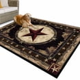 thumbnail image 1 of Outdoor Rug 3x5 ft Farmhouse Star Western Waterproof Outdoor Patio Rug Mat Non Slip Outside Area Rugs Carpet for RV,Camping,Porch,Deck,Pool,Balconybackyard,Brown Rustic, 1 of 9