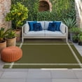 thumbnail image 1 of Outdoor Rug 3x5 ft Green Solid Color Outdoor Large Area Rug Non Slip Rubber Dark Olive Front Door Mat RV Rug Camping Carpet Patio Outdoor Rugs for Backyard Balcony Deck Porch Indoor, 1 of 9