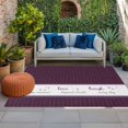 thumbnail image 1 of Outdoor Rug 3x5 ft Live Love Laugh Outdoor Large Area Rug Non Slip Rubber Purple Buffalo Plaid Front Door Mat RV Rug Camping Carpet Patio Outdoor Rugs for Backyard Balcony Deck Porch Indoor, 1 of 9