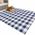 thumbnail image 1 of Outdoor Rug 3x5 ft Navy Blue White Plaid Waterproof Outdoor Patio Rug Mat Non Slip Outside Area Rugs Carpet for RV,Camping,Porch,Deck,Pool,Balconybackyard,Rustic Vintage Checkered, 1 of 9