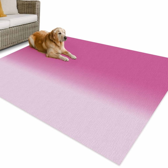 Outdoor Rug 3x5 ft Pink Ombre Waterproof Outdoor Patio Rug Mat Non Slip Outside Area Rugs Carpet for RV,Camping,Porch,Deck,Pool,Balcony,Backyard, Gradient Gradual Color