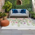 thumbnail image 1 of Outdoor Rug 3x5 ft Pink Wildflowers Outdoor Large Area Rug Non Slip Rubber Spring Flowers Leaves Branches Wood Front Door Mat RV Rug Carpet Patio Outdoor Rugs for Backyard Balcony Deck Porch Indoor, 1 of 9