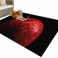 thumbnail image 1 of Outdoor Rug 3x5 ft Red Modern Fruit Waterproof Outdoor Patio Rug Mat Non Slip Outside Area Rugs Carpet for RV,Camping,Porch,Deck,Pool,Balconybackyard,Black Classic Close-up, 1 of 9