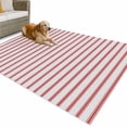 thumbnail image 1 of Outdoor Rug 3x5 ft Red Vintage Striped Waterproof Outdoor Patio Rug Mat Non Slip Outside Area Rugs Carpet for RV,Camping,Porch,Deck,Pool,Balconybackyard,Abstract Modern Geometric Art, 1 of 9