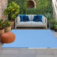 thumbnail image 1 of Outdoor Rug 3x5 ft Skyblue Pattern Outdoor Large Area Rug Non Slip Rubber Pure Colour Front Door Mat RV Rug Camping Carpet Patio Outdoor Rugs for Backyard Balcony Deck Porch Indoor, 1 of 9