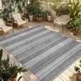 thumbnail image 1 of Outdoor Rug 4x6 Feet, Grey Geometric Entryway Rugs Floor Mats, Washable Runner Rug Non Slip, Modern Abstract Art Vintage Boho Indoor Outside Rugs for Patios/Porch/Camping, 1 of 9