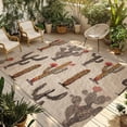 thumbnail image 1 of Outdoor Rug 4x6 Feet, Vintage Cactus Entryway Rugs Floor Mats, Washable Runner Rug Non Slip, Farmhouse Retro Brown Summer Botanical Indoor Outside Rugs for Patios/Porch/Camping, 1 of 9