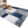 thumbnail image 1 of Outdoor Rug 4x6 ft Navy Grey Paint Textured Waterproof Outdoor Patio Rug Mat Non Slip Outside Area Rugs Carpet for RV,Camping,Porch,Deck,Pool,Balconybackyard,Abstract Rustic Blue Tones, 1 of 9