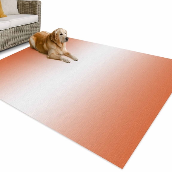 Outdoor Rug 4x6 ft Ombre Orange Waterproof Outdoor Patio Rug Mat Non Slip Outside Area Rugs Carpet for RV,Camping,Porch,Deck,Pool,Balcony,Backyard, Gradient Color