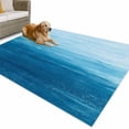thumbnail image 1 of Outdoor Rug 4x6 ft Sky Blue White Brush Stroke Textured Waterproof Outdoor Patio Rug Mat Non Slip Outside Area Rugs Carpet for RV,Camping,Porch,Deck,Pool,Balconybackyard,Abstract Modern, 1 of 9