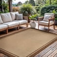 thumbnail image 1 of Outdoor Rug 5x7 Bordered Brown Modern Area Rugs For Indoor And Patios  Kitchen Hallway Mats Washable Porch Deck Outside Carpet (border Jute 5 X 7), 1 of 9