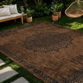thumbnail image 1 of Outdoor Rug 5x7 Medallion Modern Area Rugs For Indoor And Patios Kitchen Hallway Mats Washable Porch Deck Outside Carpet (medallion 5 X 7), 1 of 9