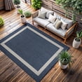 thumbnail image 1 of Outdoor Rug 5x7  Modern Outside Rugs For Patios Porches Waterproof Durable Washable Non-shedding Easy-to-clean Indoor Area Carpet (5 X 7 Bordered - Blue/white), 1 of 9