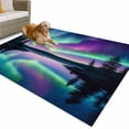 thumbnail image 1 of Outdoor Rug 5x7 ft Aurora Night Sky Waterproof Outdoor Patio Rug Mat Non Slip Outside Area Rugs Carpet for RV,Camping,Porch,Deck,Pool,Balconybackyard,Nature Scenery, 1 of 9