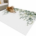 thumbnail image 1 of Outdoor Rug 5x7 ft Boho Floral Waterproof Outdoor Patio Rug Mat Non Slip Outside Area Rugs Carpet for RV,Camping,Porch,Deck,Pool,Balconybackyard,White Flowers Sage Green Leaf, 1 of 9