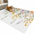 thumbnail image 1 of Outdoor Rug 5x7 ft Cottagecore Floral Waterproof Outdoor Patio Rug Mat Non Slip Outside Area Rugs Carpet for RV,Camping,Porch,Deck,Pool,Balconybackyard,Colorful Watercolor Flowers Leaves, 1 of 9