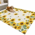 thumbnail image 1 of Outdoor Rug 5x7 ft Farmhouse Sunflowers Floral Print Waterproof Outdoor Patio Rug Mat Non Slip Outside Area Rugs Carpet for RV,Camping,Porch,Deck,Pool,Balconybackyard,Beige, 1 of 9
